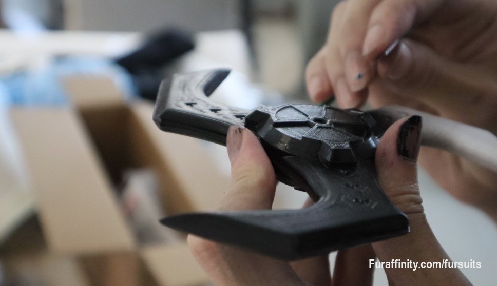 3D-printed dart btw，our studio also accept full fursuit making,partial fursuit making and other cosplay accessories,feel free to contact us