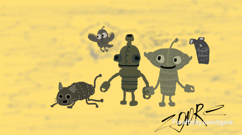 I have drawn my favorite Machinarium game in my own style, I hope someone will like it🙂