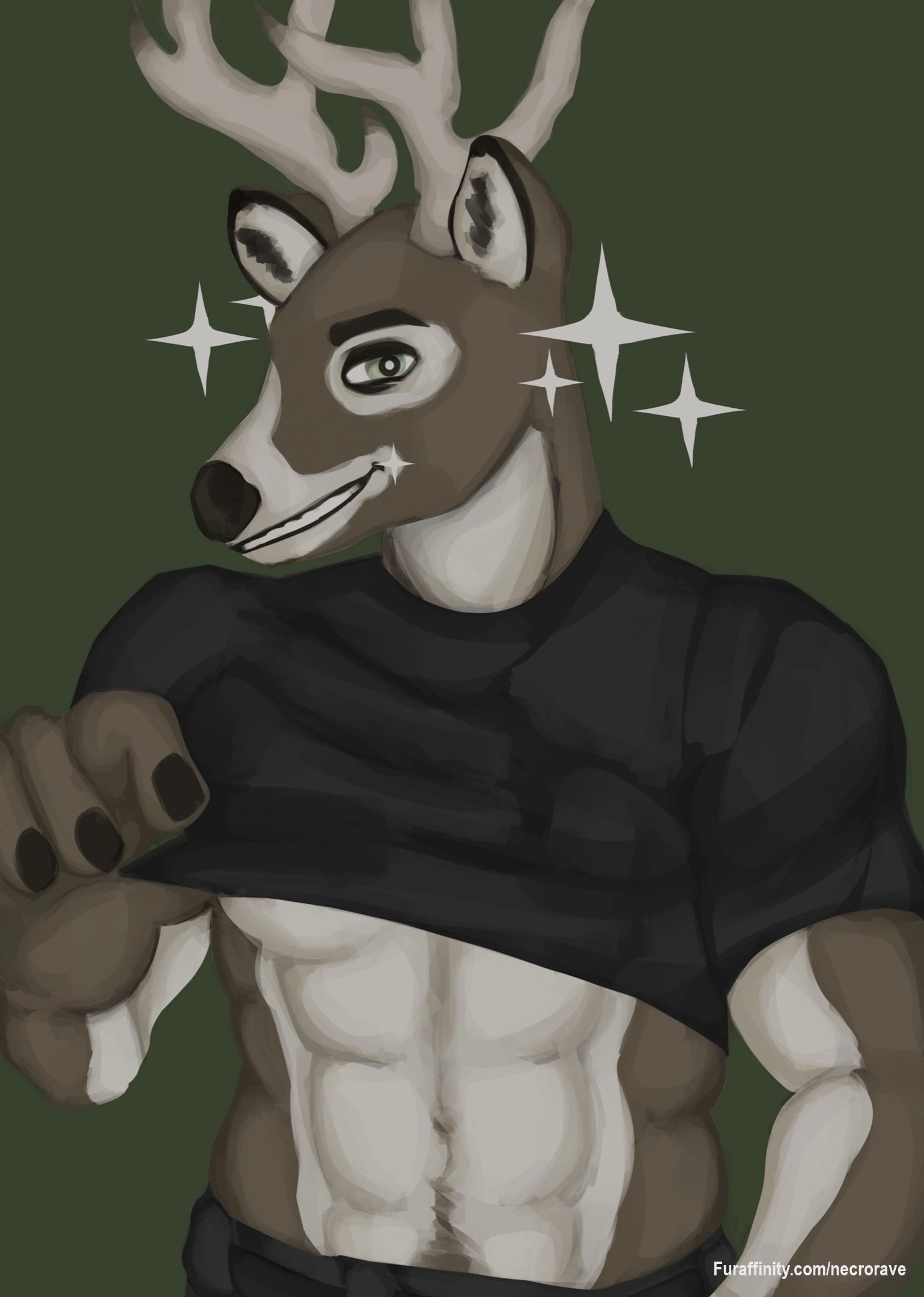 My first furry commission that got me interested in the community and trying my hand in furry art 🦌